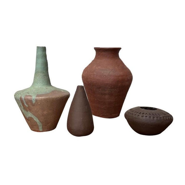Set of 4 Mid-Century German Studio Pottery Vases from M.R. I and II, 1960s For Sale