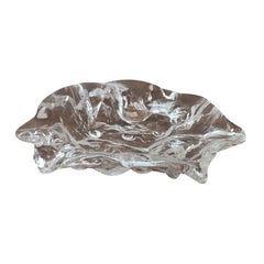 Französische Eisglasschale mit Schneckenmotiven, 1960er Jahre