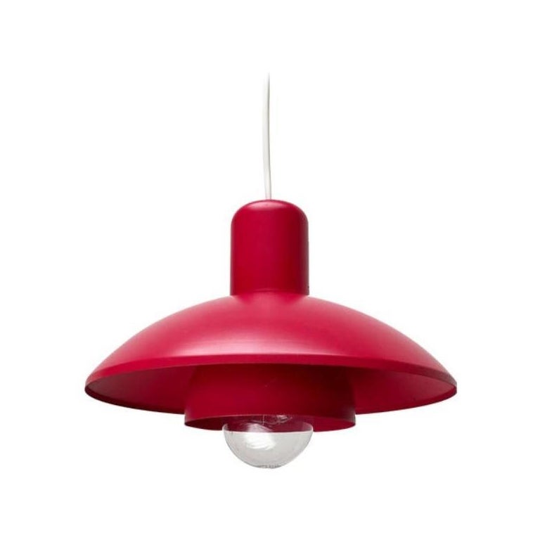 Mid-Century Danish Red Model 728 Pendant Lamp from Horn, 1960s