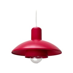 Mid-Century Danish Red Model 728 Pendant Lamp from Horn, 1960s