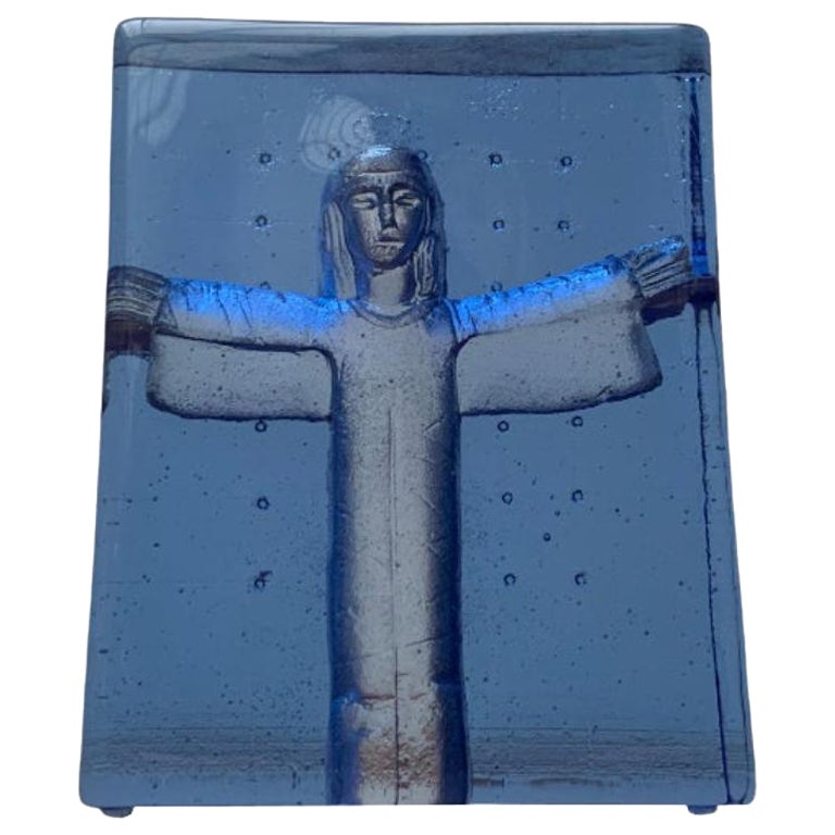 Vintage Swedish Glass Icon Series Godsend Sculpture by Bertil Vallien