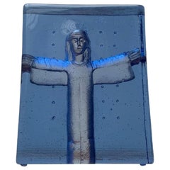 Vintage Swedish Glass Icon Series Godsend Sculpture by Bertil Vallien