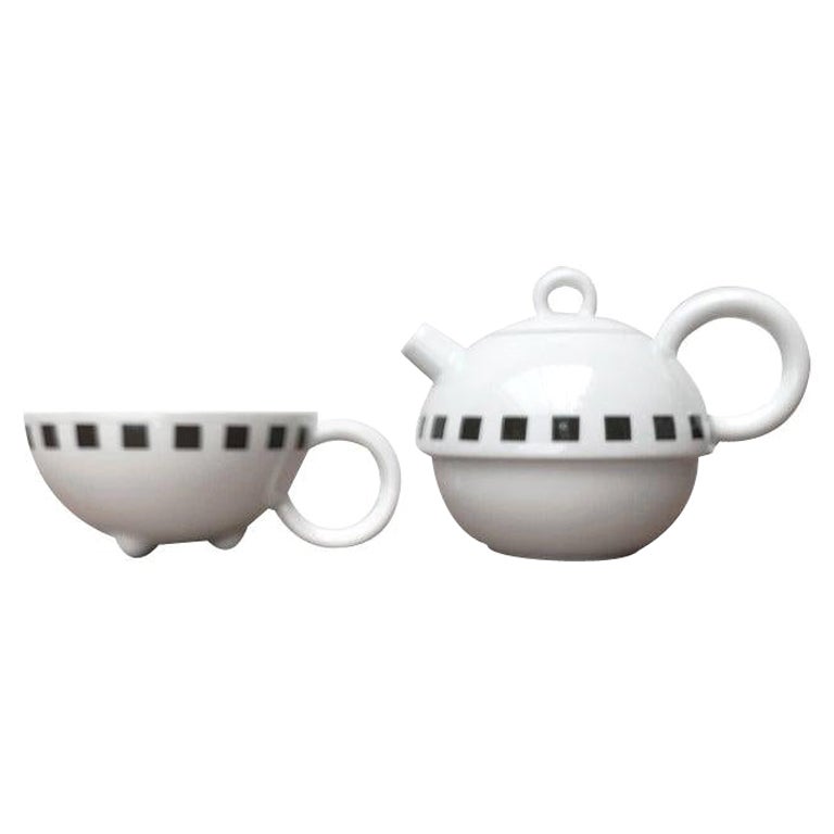Set di 2 teiere o caffettiere tedesche postmoderne della serie Fantasia con tazza, anni '80 in vendita