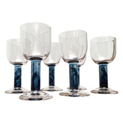 Vintage Set of 6 Wine Glasses by Regina Kaufmann for Glashagen Hütte