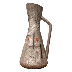 Mid-Century West German Pottery WGP Karaffenvase von Scheurich, 1960er Jahre