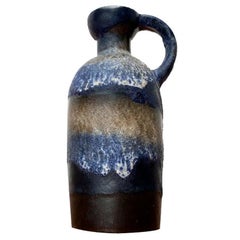 Mid-Century West German Pottery WGP Fat Lava Carafe Vase from Ruscha, 1960s
