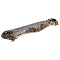 Antique Serpentine Rococo Fireplace Fender