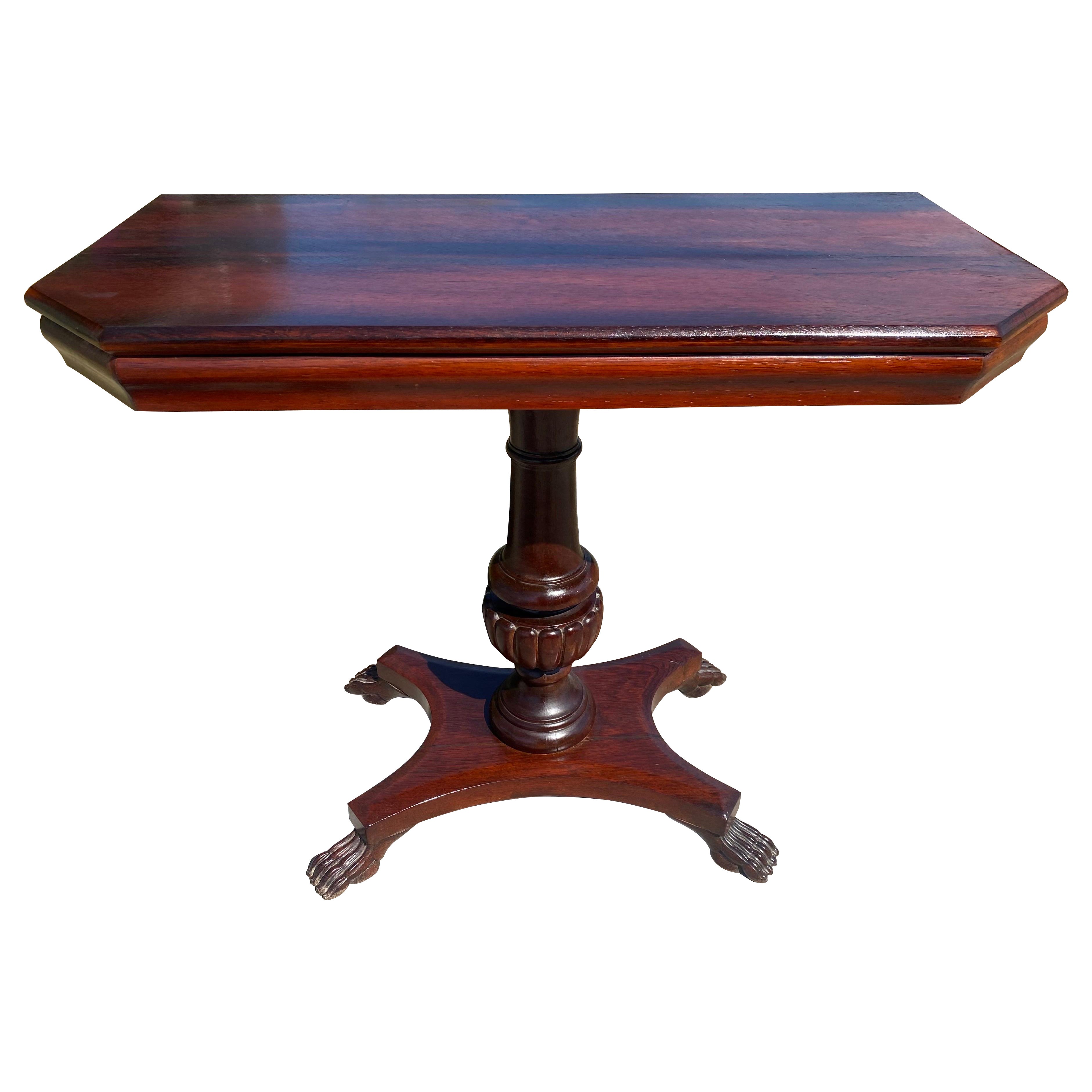 Antiker handgeschnitzter Palisander-Beistelltisch aus dem späten 19. im Angebot