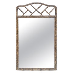Faux Bamboo  Tortoise Finish 29x48" Rectangle Wall Mirror MINT