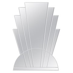 Miroir mural Art déco Apollo en argent