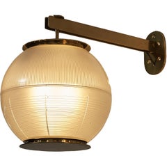 Ignazio Gardella for Azucena 'Doppio Vetro' Wall Light in Glass and Brass