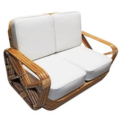 Sillón Paul T. Frankl con respaldo redondo de Pretzel cuadrado de 4 tiras