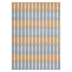 Alice Crawley Tapis en laine Bamboo Forrest Bleu