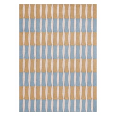 Alice Crawley Bamboo Forrest Wool Rug Blue