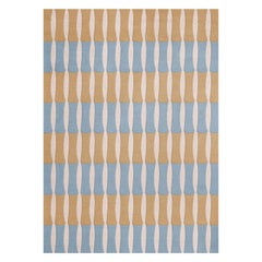 Alice Crawley Bamboo Forrest Wool Rug Blue