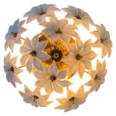 Italian Mid-Century Modern Murano fluch mount by Franco Luce, 1970s