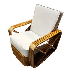 Paul T. Frankl 4-Strand Square Pretzel Square-Back Lounge Chair