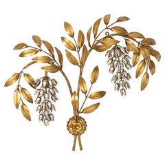 Deutsche Wandleuchte 'Pioggia d'Oro' aus der Jahrhundertmitte von Hans Kögl