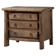 Chest of Drawers, Solid Elm, France, 1970s