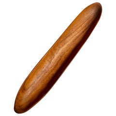 Bol décoratif mi-siècle en Wood Wood 22" Long Narrow Baguette Rolls