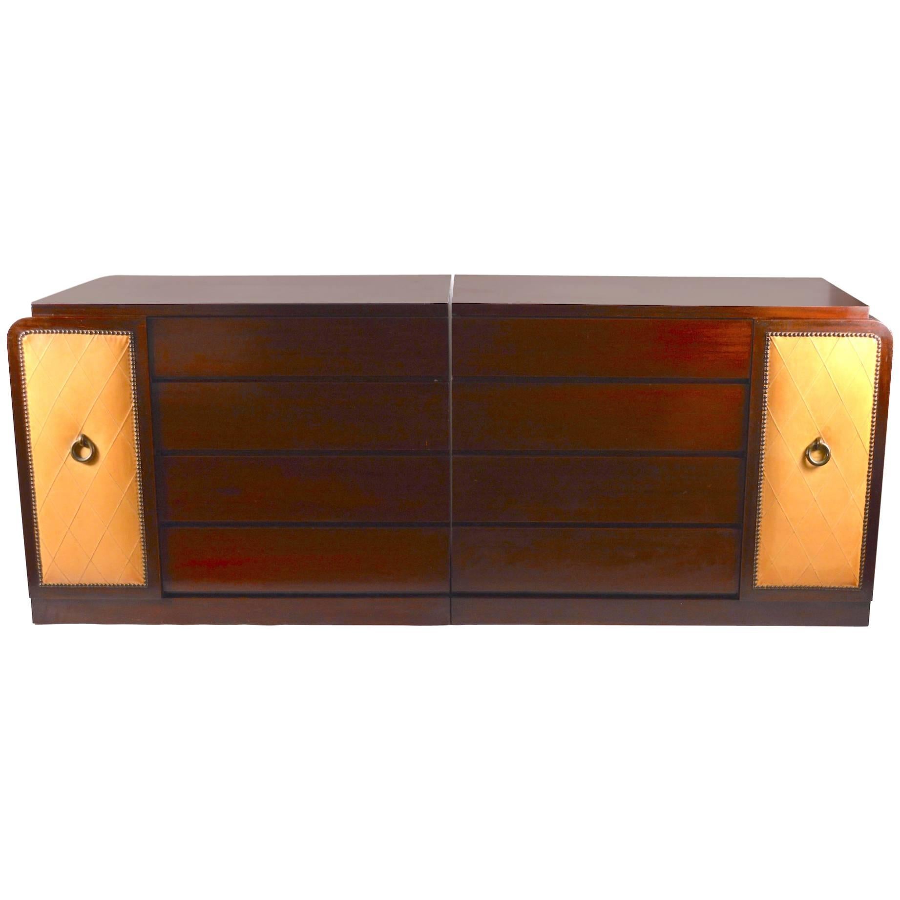 Moderne Right and Left Dressers