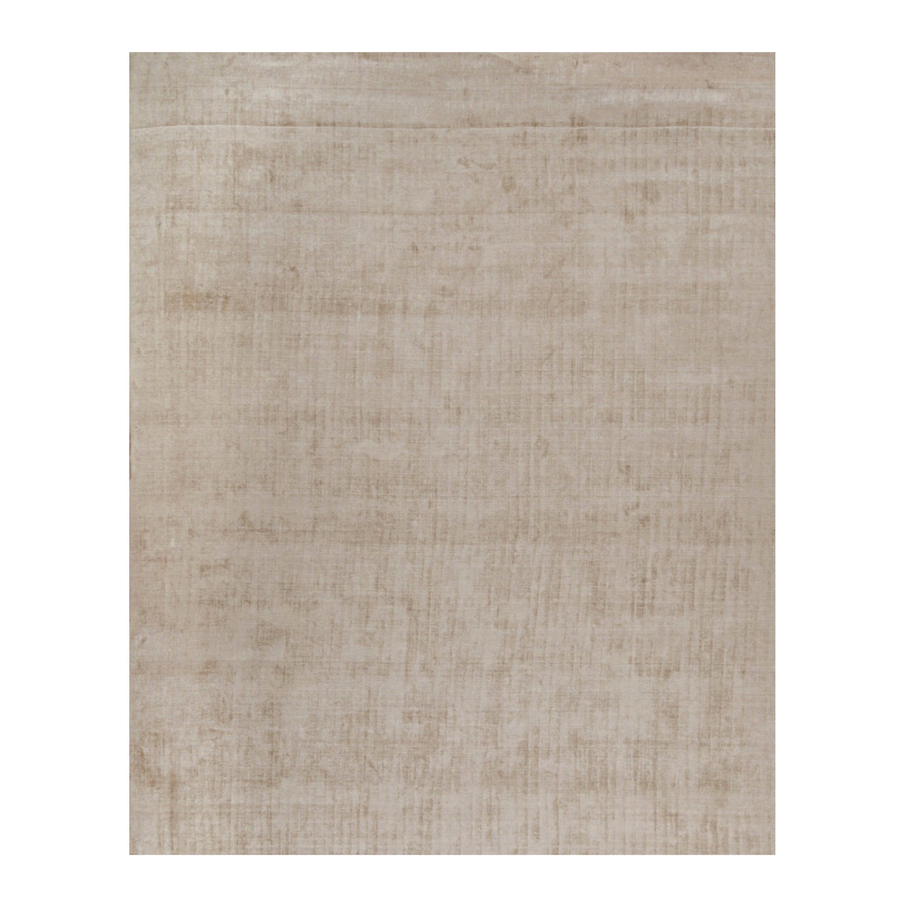 Rug & Kilim’s Modern Rug in Solid Beige For Sale