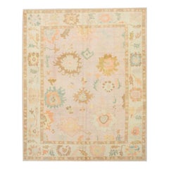 Oushak Rug Oriental Hand Knotted Turkish Oushak 9'6" x 12' #232