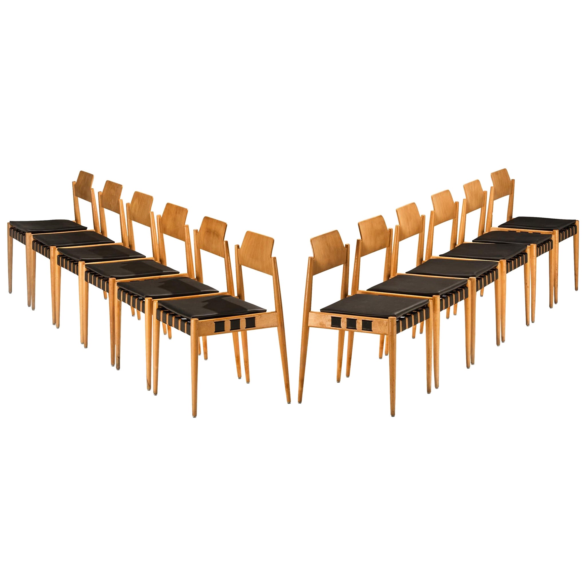 Egon Eiermann for Wilde + Spieth Set of Twelve Dining Chairs