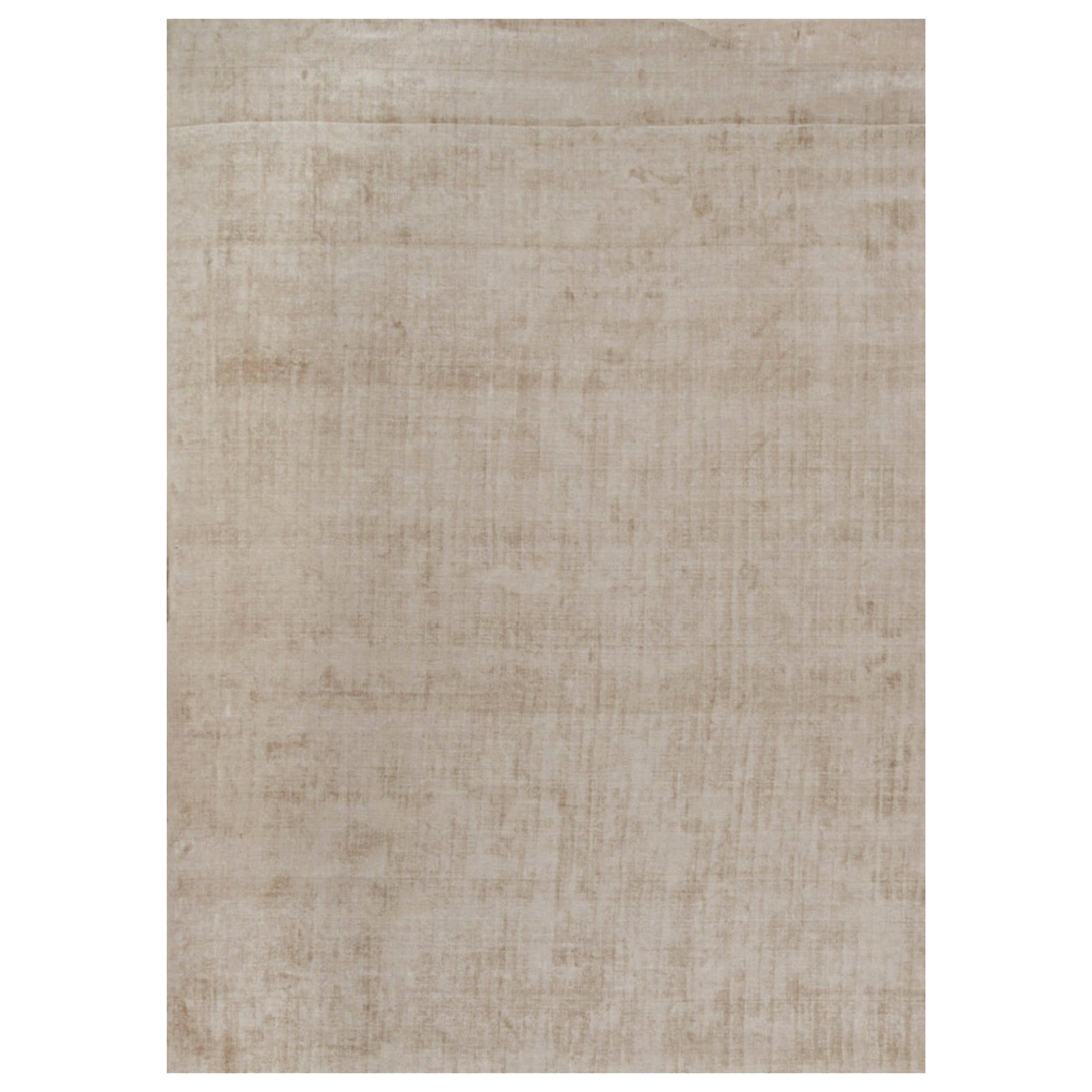 Alfombra moderna Rug & Kilim en beige sólido