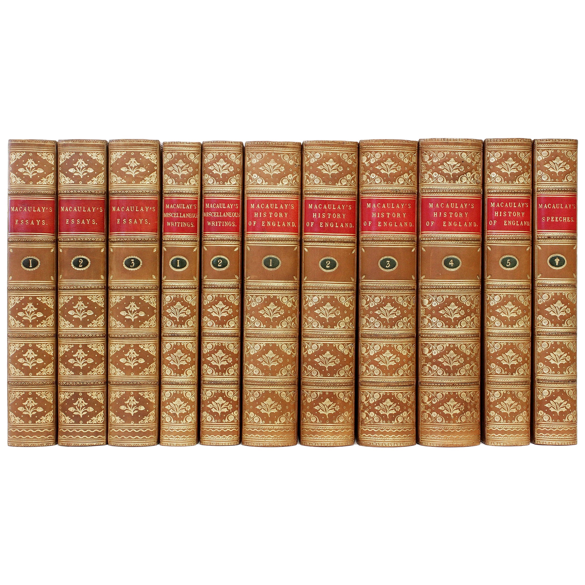 Les œuvres de Thomas Babington Macaulay - 11 volumes. - EN BINDING COMPLET