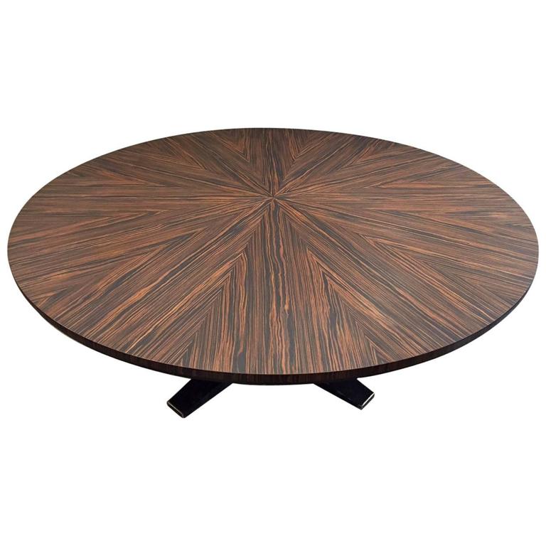 Large Italian Zebra Wood Center Table For Sale at 1stdibs