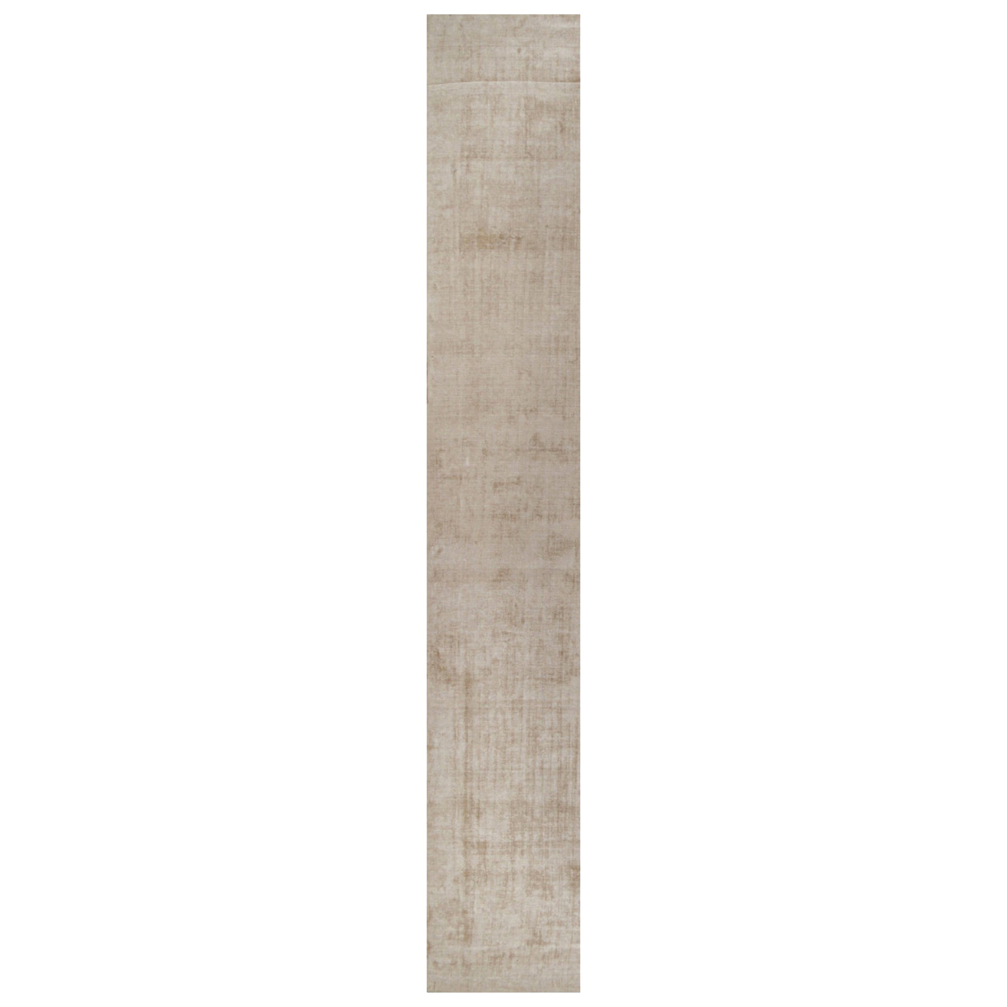 Rug & Kilim’s Modern Rug in Solid Beige For Sale