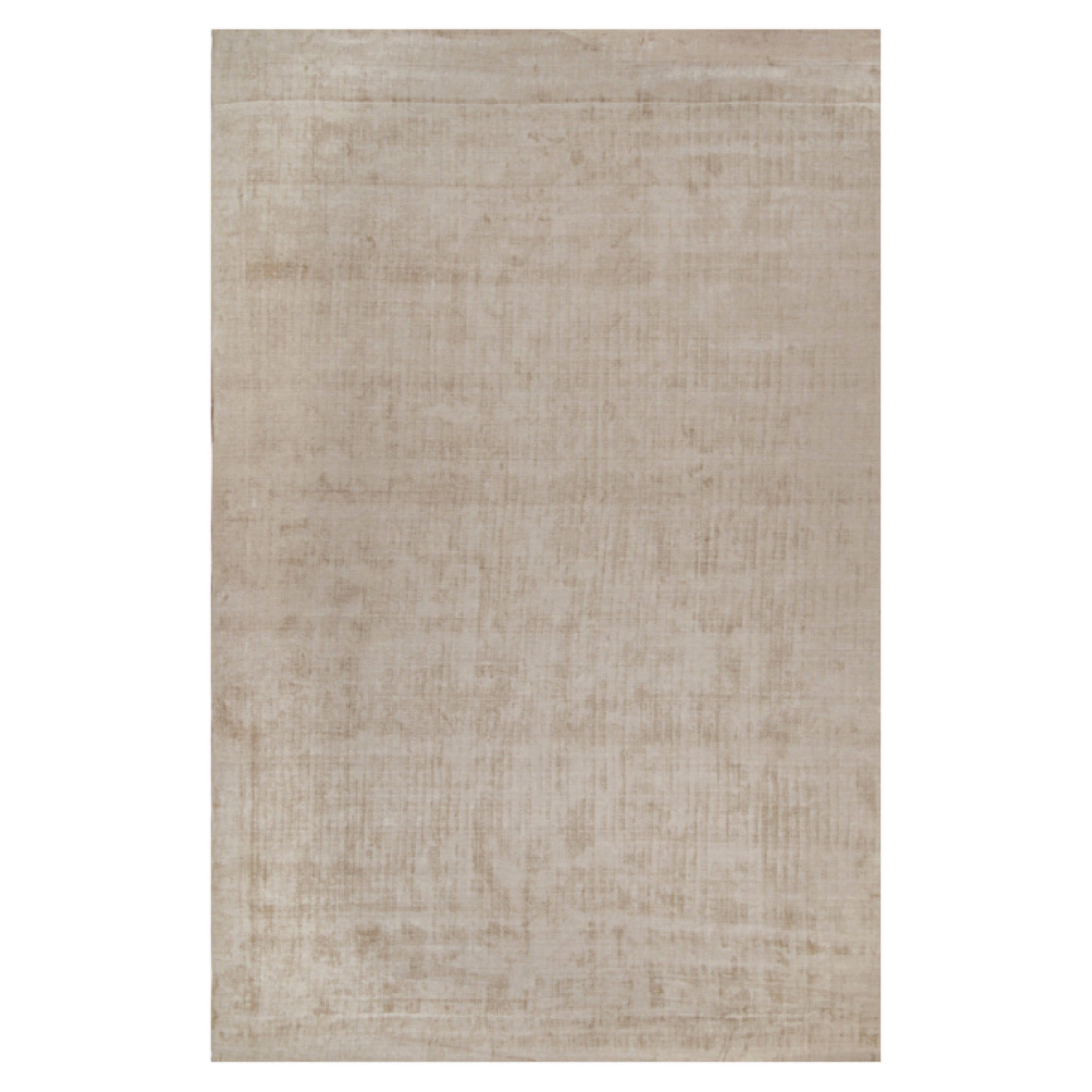 Rug & Kilim’s Modern Rug in Solid Beige For Sale