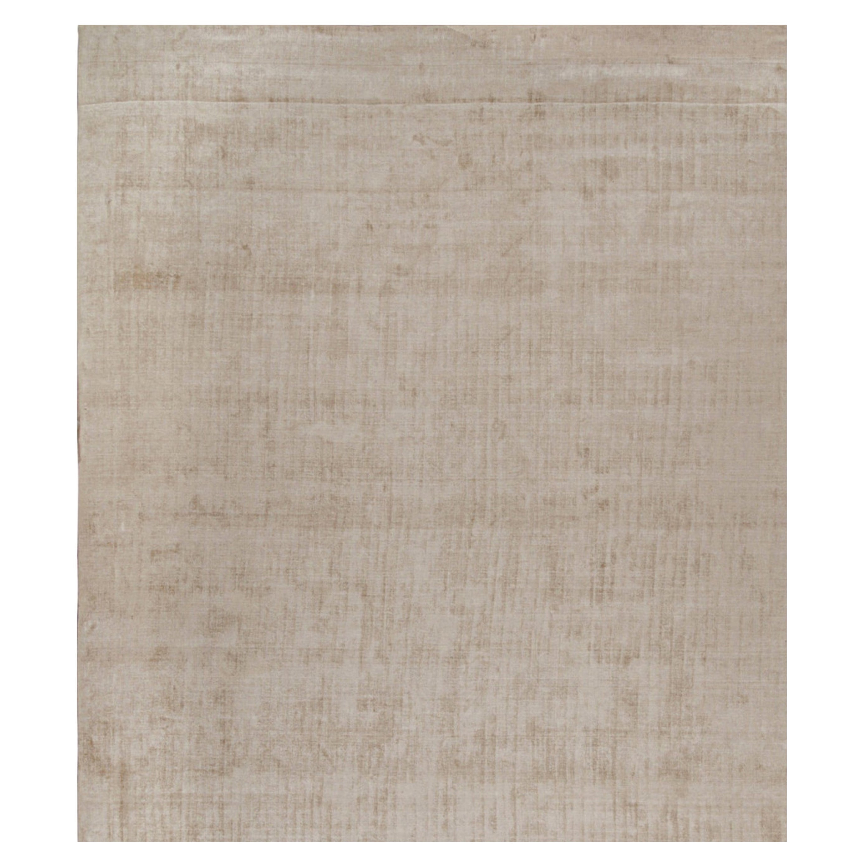 Alfombra moderna Rug & Kilim en beige sólido en venta