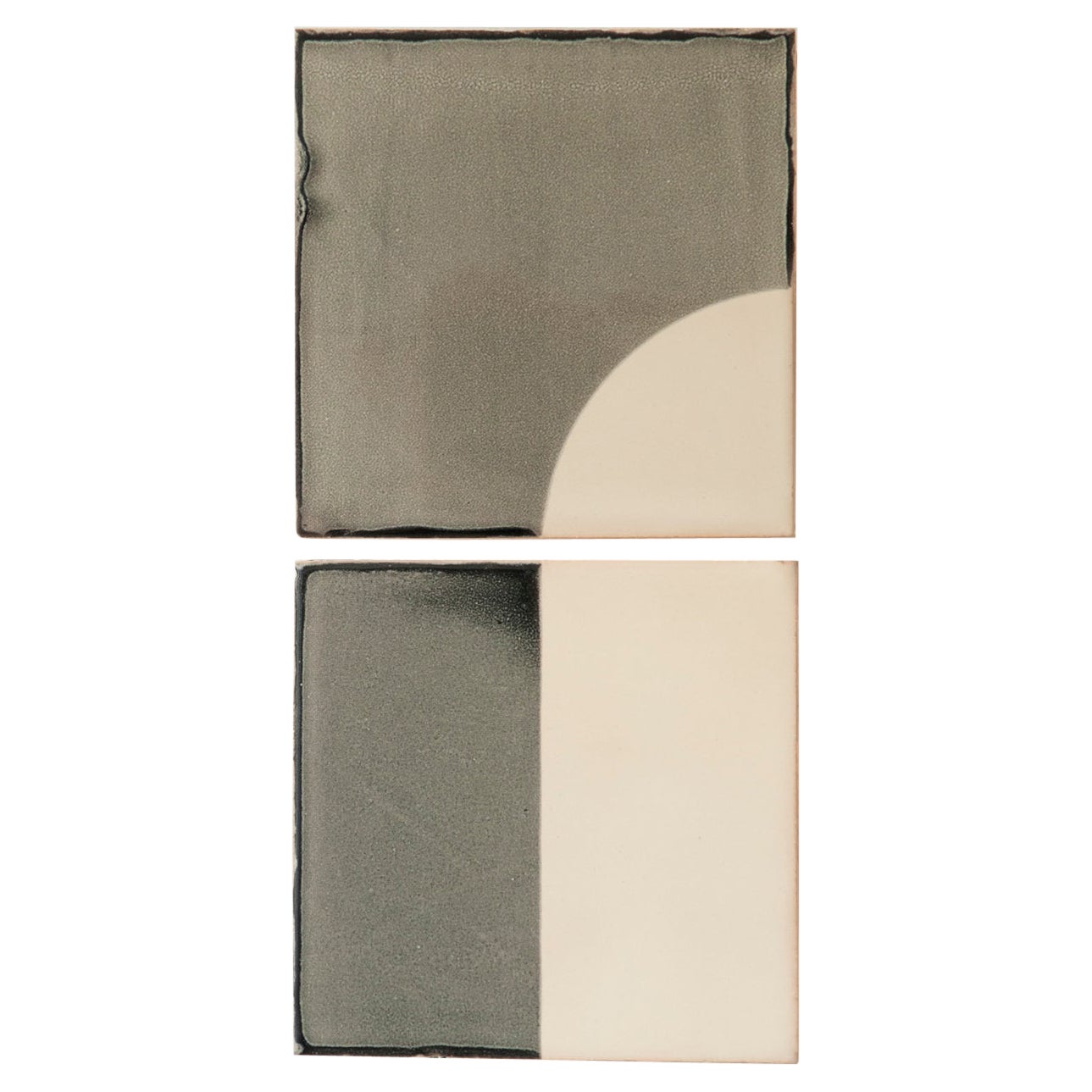Tiles Door Grey Ceramic Decorative Wall Lamp by Violaine d'Harcourt
