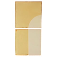 Tiles Door Yellow Ceramic Decorative Wall Lamp by Violaine d'Harcourt