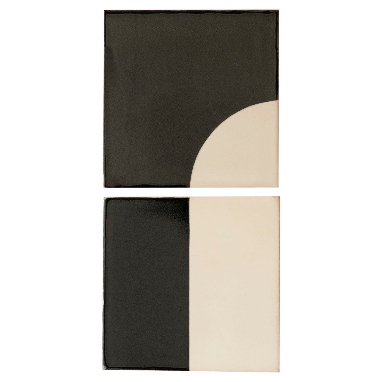 Tiles Door Black Ceramic Decorative Wall Lamp by Violaine d'Harcourt For Sale