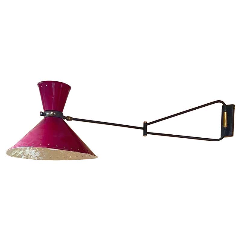 Robert Mathieu 242P wall lamp France 1957 For Sale at 1stDibs