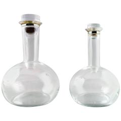 Georg Jensen, Two Ole Palsby Decanters, Fitting in Sterling Silver