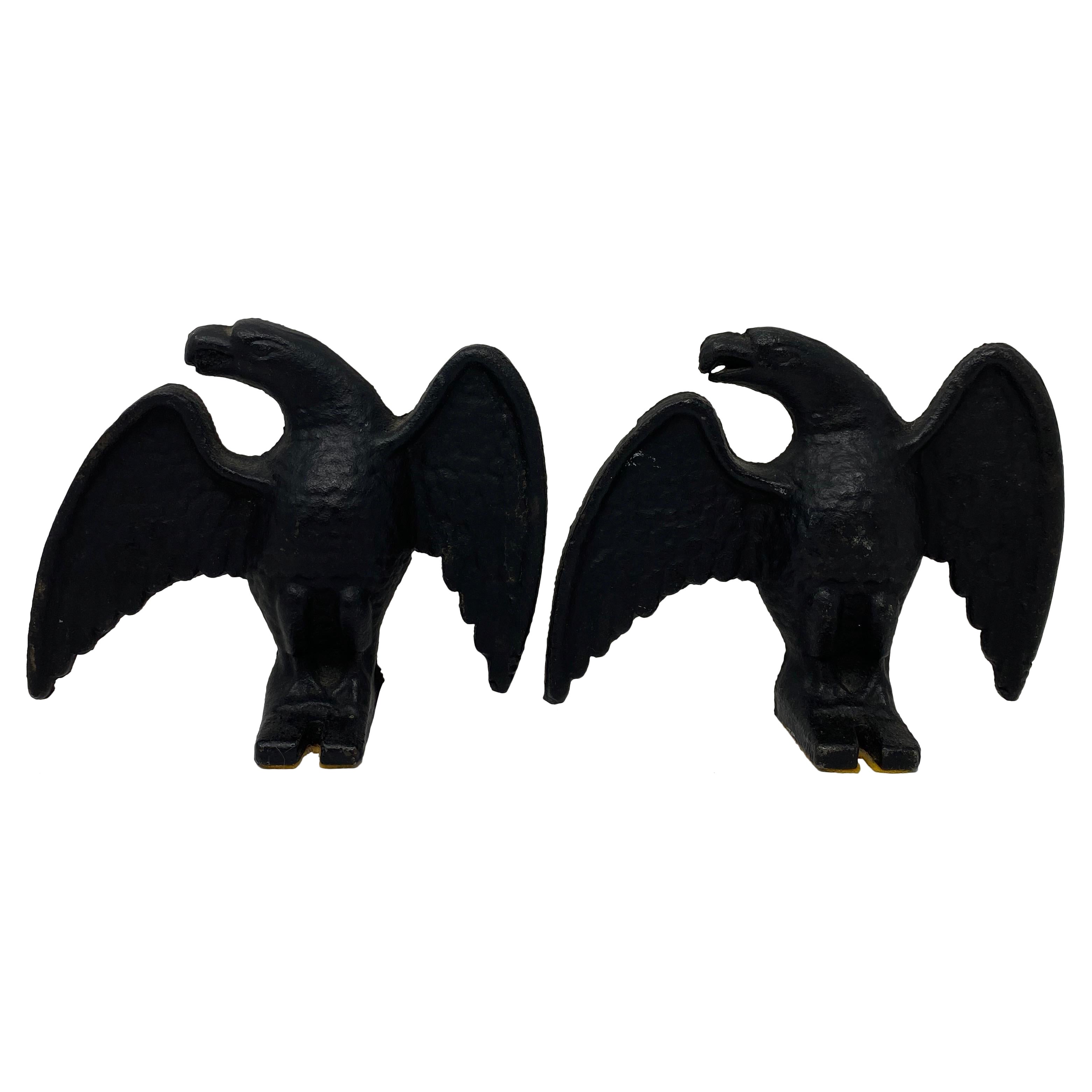 Vintage Cast Iron Eagle Snow Birds Pair Circa 1900s