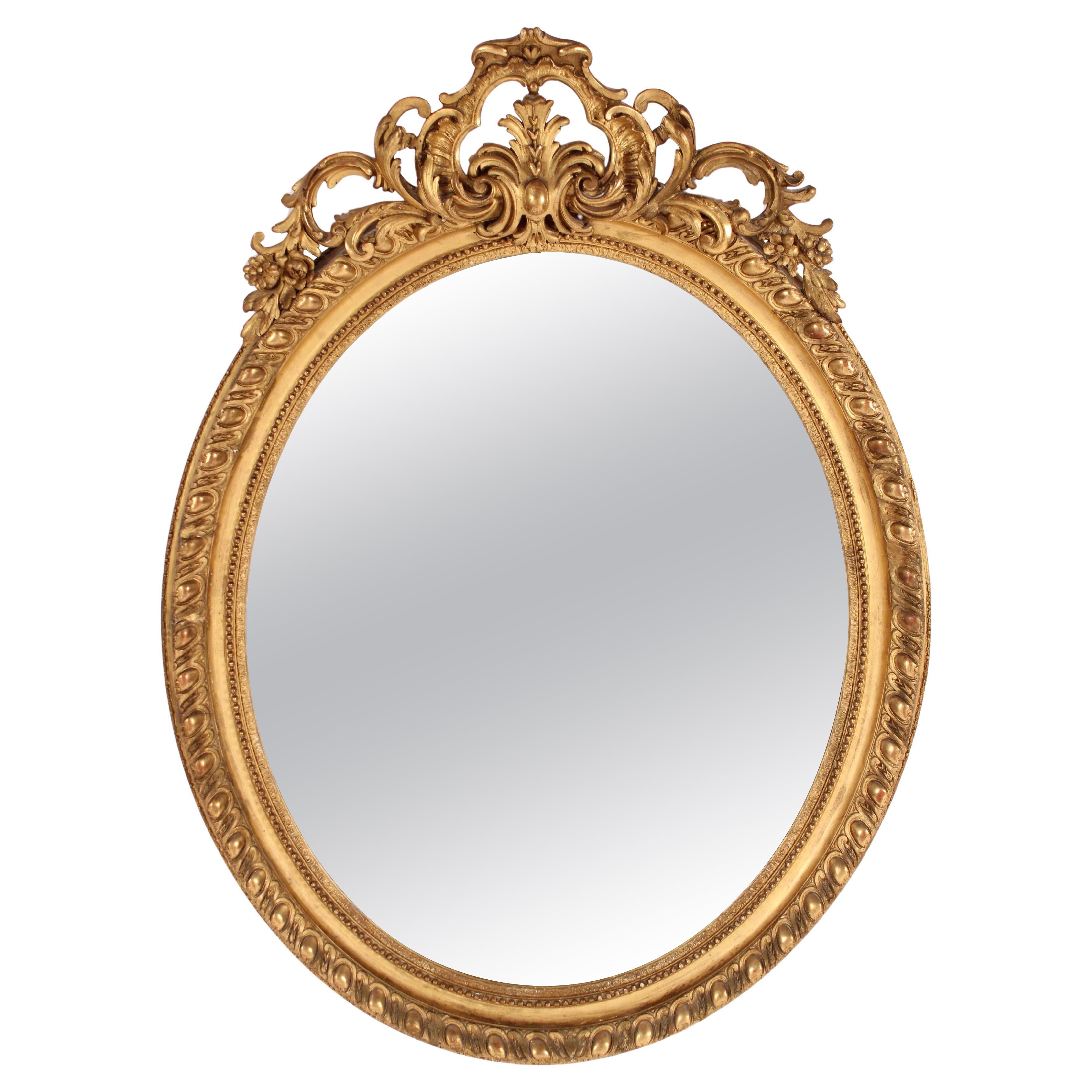 Specchio in legno dorato Napoleone III
