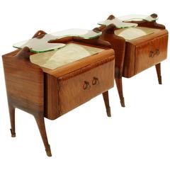 Pair of Mid-Century Italian Nightstands in the Style of Paolo Buffa