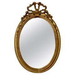 Antica specchiera in foglia oro francese secolo XIX