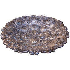 1950s Embossed Silver Fountain with Ornamental Design