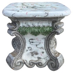 Italian Glazed Terracotta Table Of Garden Seat