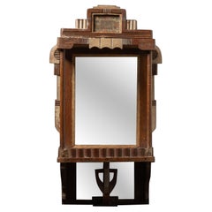 19th century Antique wall cabinet with mirror from India - OriginalBuddhas
