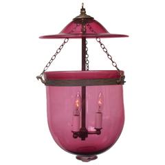 Cranberry Bell Jar Lantern