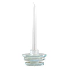 20th Century, Ettore Sottsass Candle Holder Luce di Sera in Crystal for RSVP