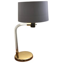 Peter Hamburger for Knoll Acrylic and Polished Brass Table Lamp