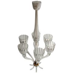 Italian Murano Glass Chandelier by Seguso, 1940s